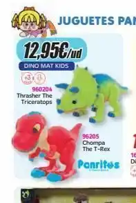 Panre 12,95€/ud dino mat kids 960204 thrasher the triceratops 29 96205 chompa the t-rex oferta