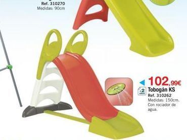 DRIM 102,99€  tobogán ks ref. 310262 medidas: 150cm. con rociador de agua. oferta