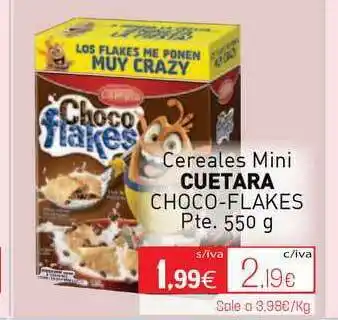 Cuevas Cash Cuetara Cereales Mini Choco-Flakes Pte. 550 G oferta
