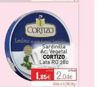 Cuevas Cash Cortizo Sardinilla Ac- Vegetal Lata RO 280 oferta