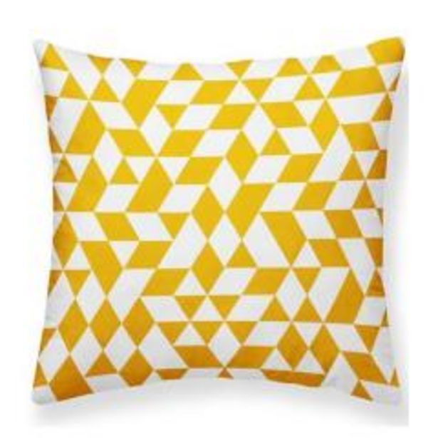 BricoCentro Cojin con cremallera mara triangulos oro 45x45cm oferta