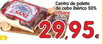 Alimerka J. Sanz Centro De Paleta De Cebo Ibérico 50% oferta