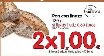 Alimerka Pan Con Linaza 120 G Si Llevas 1 Ud oferta