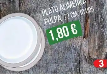 Alimerka Plato Alimerka Pulpa 22 Cm, 10 UDS oferta