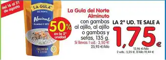 Alimerka La Gula Del Norte Alminuto Con Gambas Al Ajillo, Al Ajillo O Gambas Y Setas 135 G 50% En La 2ª Unidad oferta