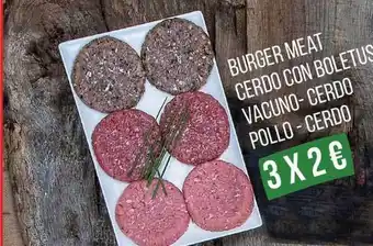 Alimerka Burger Meat Cerdo Con Boletus Vacuno- Cerdo Pollo - Cerdo oferta