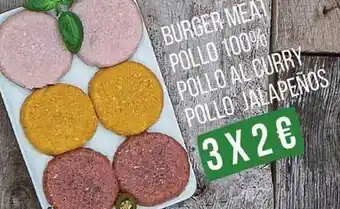 Alimerka Burger Meat Pollo 100% Pollo Al Curry Pollo Jalapeños oferta