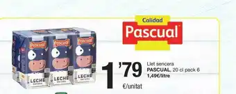 SPAR Fragadis Pascual Llete Sencera 20cl pack 6 oferta