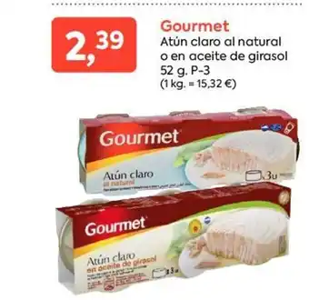 Suma Supermercados Gourmet Atún claro al natural o en aceite de girasol 52 g. P-3 oferta