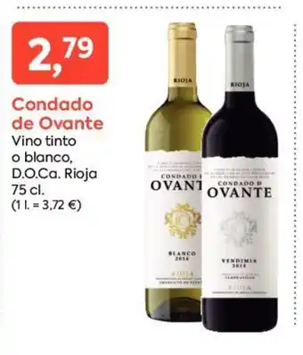 Suma Supermercados Condado de Ovante Vino tinto o blanco, D.O.Ca. Rioja 75 cl. oferta