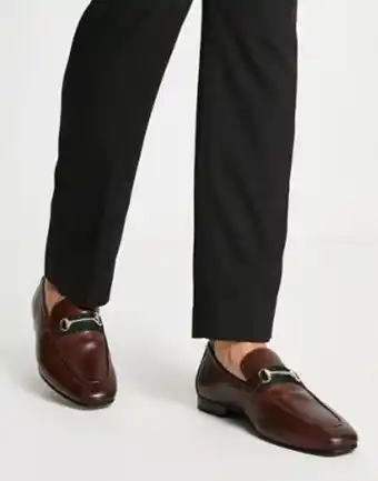 Asos Mocasines marrones con ribete y bridón capri de walk london oferta