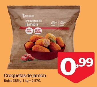 La Sirena Croquetas de jamón oferta