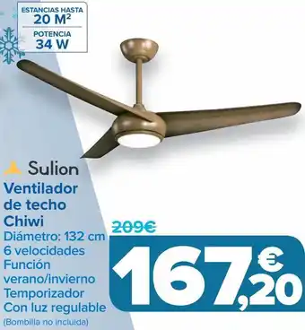 Carrefour Ventilador de techo chiwi oferta