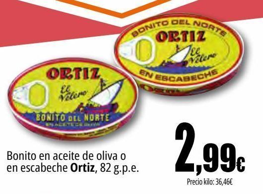 Unide Market Bonito en aceite de oliva o en escabeche ortiz oferta