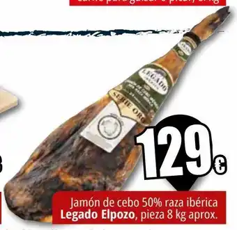 Jamón de cebo 50% raza ibérica legado del pozo