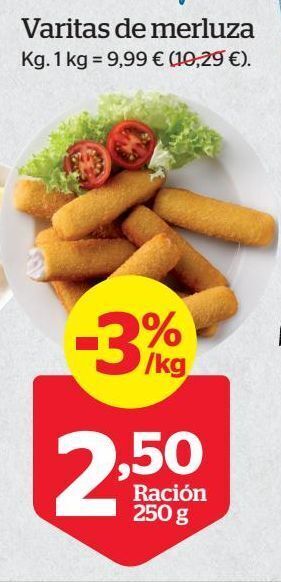 La Sirena Varitas de merluza oferta