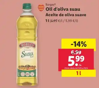 Lidl Oli d'oliva suau Aceite de oliva suave 11 oferta
