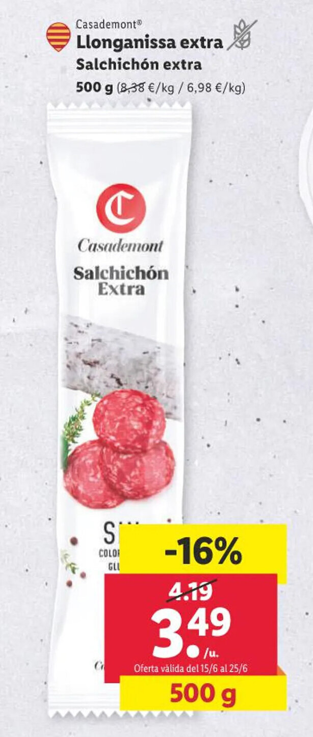 Lidl Llonganissa extra oferta