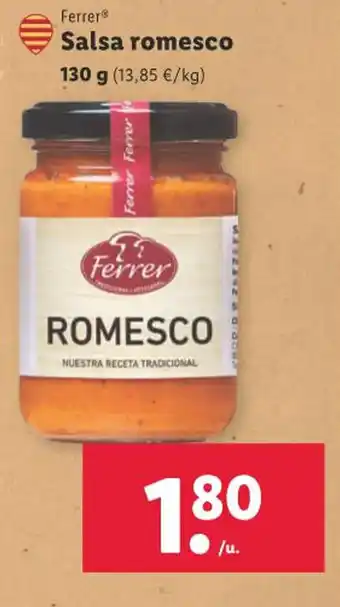 Lidl Salsa romesco oferta