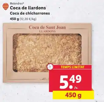 Lidl Coca de llardons oferta