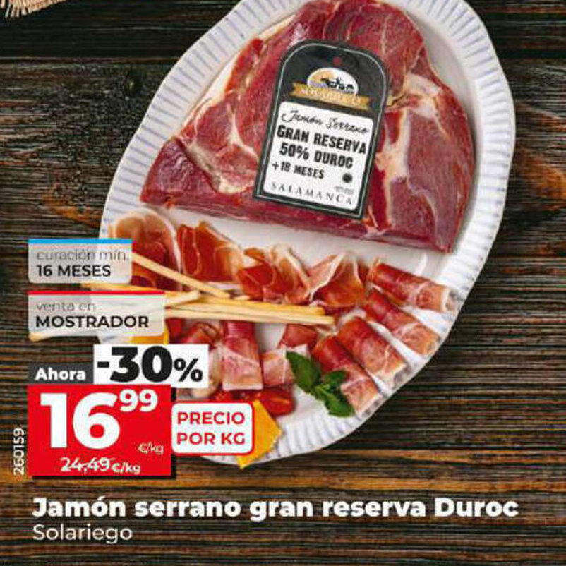 Dia Jamón serrano gran reserva Duroc oferta