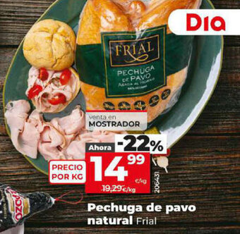 Dia Pechuga de pavo natural Frial oferta