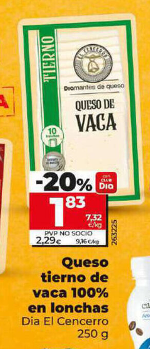 Dia Queso tierno de vaca 100% en lonchas oferta