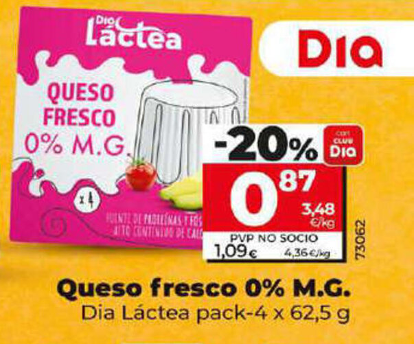 Dia Queso fresco 0% M.G. oferta