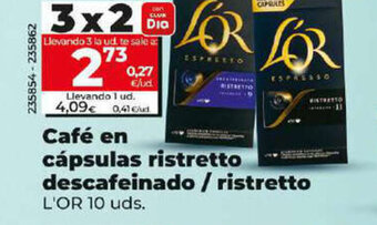 Café en cápsulas ristretto descafeinado / ristretto
