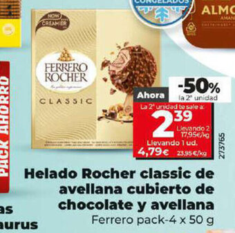 Dia Helado Rocher classic de avellana cubierto de chocolate y avellana oferta