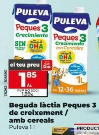 Dia Beguda làctia Peques 3 de creixement/ oferta