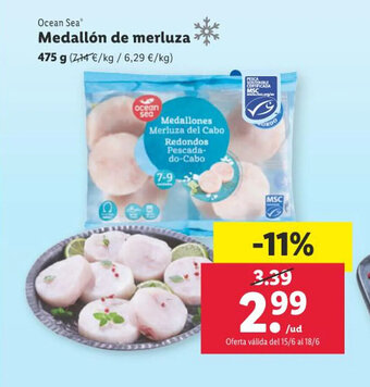 Lidl Medallón de merluza oferta