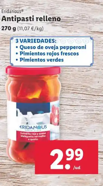 Lidl Antipasti relleno oferta