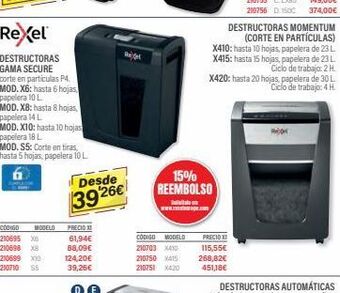 Carlin Papelera rexel oferta
