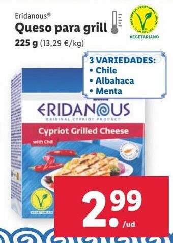 Lidl Queso eridanous oferta