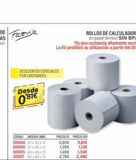 Carlin Papel térmico oferta