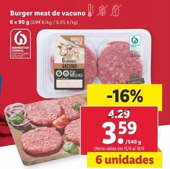 Lidl Hamburguesas oferta