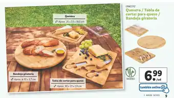Lidl ERNESTO Quesera/Tabla de cortar para queso / Bandeja giratoria oferta