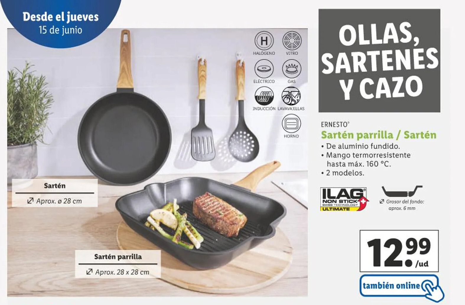 Lidl ERNESTO Sartén parrilla / Sartén oferta