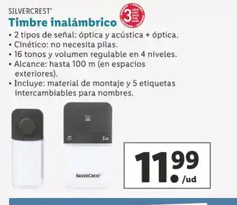 Lidl SILVERCREST Timbre inalámbrico oferta