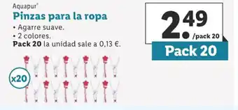 Lidl Aquapur Pinzas para la ropa oferta
