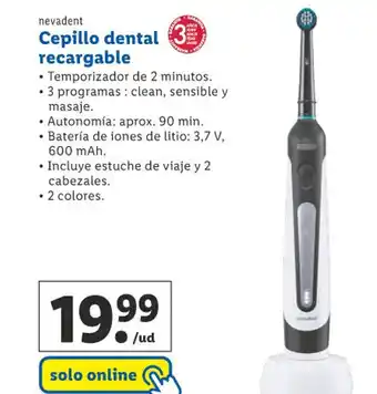 Lidl nevadent Cepillo dental recargable oferta