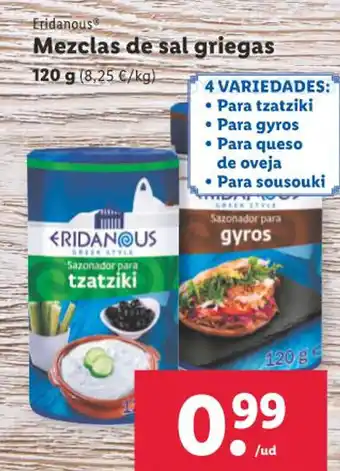 Lidl Eridanous Mezclas de sal griegas oferta