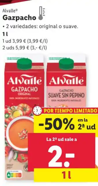 Lidl Alvalle Gazpacho oferta