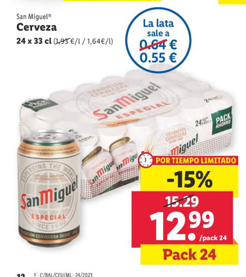 Lidl San Miguel® Cerveza oferta