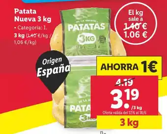 Lidl Patata Nueva 3 kg oferta
