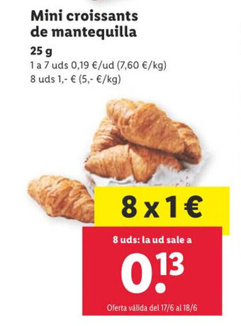 Lidl Mini croissants de mantequilla oferta