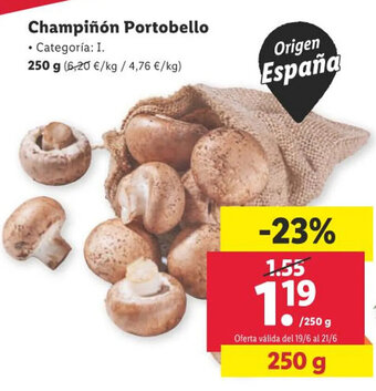 Lidl Champiñón Portobello oferta