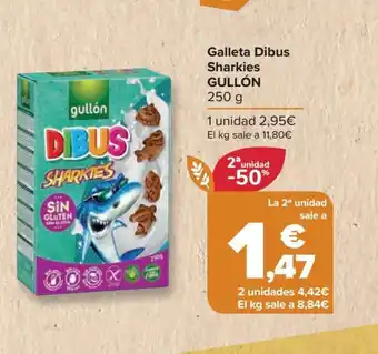 Carrefour Galleta Dibus Sharkies GULLÓN 250 g oferta