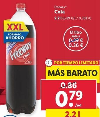 Lidl Refresco de cola freeway oferta